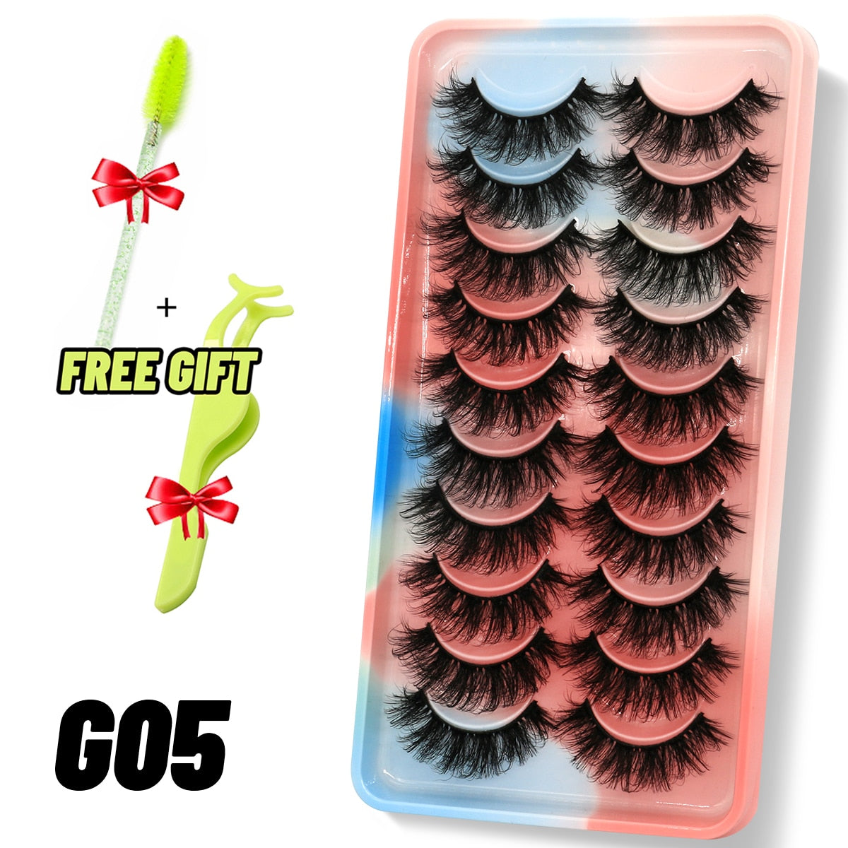 Dramatic False Eyelashes Cosplay 5/10 Pair 3D Mink Eyelashes Natural False Eyelashes