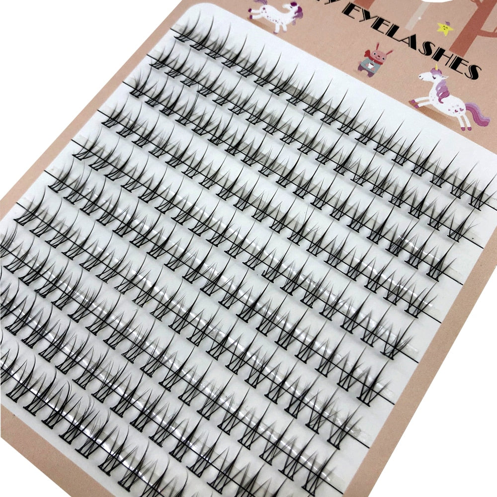 DIY Lashes Thick Little Devil False Eyelashes Bundles Single Cluster Segmented Natural Simulation Cos Eyelashes Eye Extension