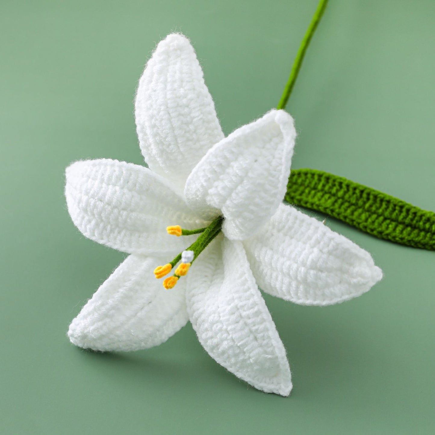 Knit Flower Lily Tulips Fake Flowers Bouquet Decoration Hand-woven Home Decorate Creative Knitting Flowers
