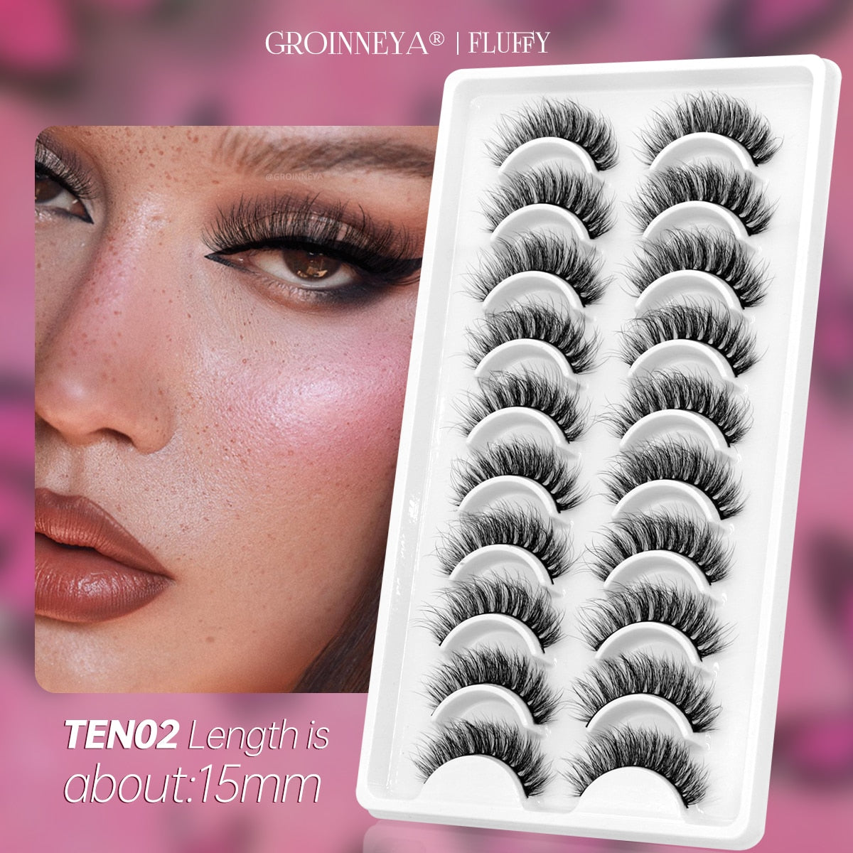 10 Pairs Natural False Eyelashes Fake Lashes Long 3d Mink Lashes Extension Eyelash Mink Eyelashes