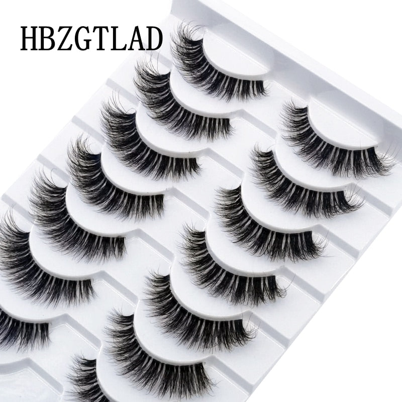 10 Pairs Mink Eyelashes Clear Band Eye Lashes Crisscross Transparent Band False Eyelashes Handmade Dramatic Lashes Upper Lashes
