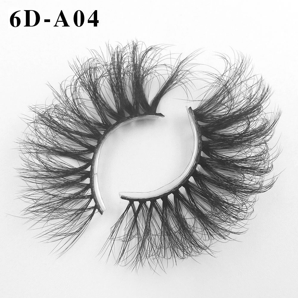 6D Mink Lashes 1/8 Pairs 25 MM Faux Mink Eyelashes Messy Series More Fluffy Dramatic Long False Eyelashes
