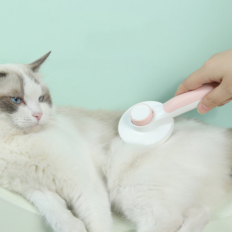 Self Cleaning Slicker Brush for Dog and Cat Removes Undercoat Tangled Hair Massages Particle Pet Comb