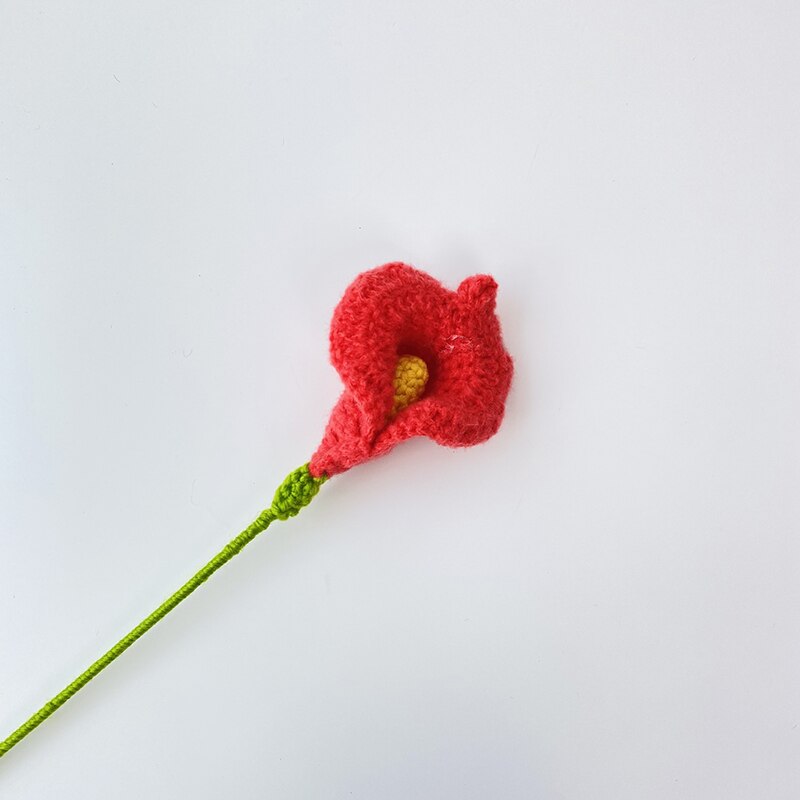 1pcs Hand-Knitted Flower Daisy Flower Lavender Sunflower Knitting Flower Knit Home Decor