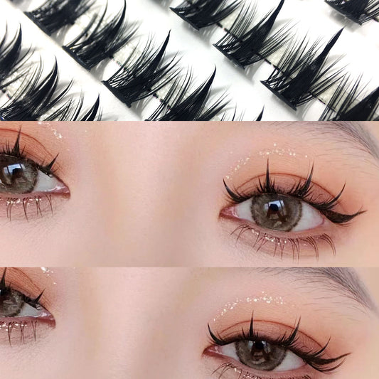 3D Fluffy Single Cluster False Lashes Volume Fans Individual Eyelash Segmented Lashes Natural Fake Lashes Eye Extension