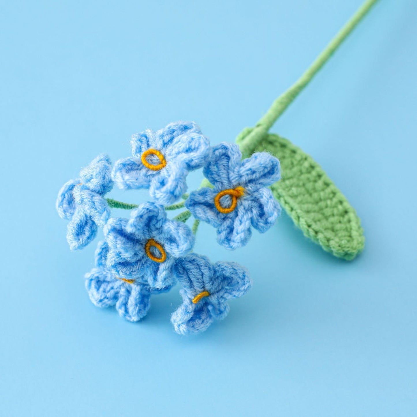 Knit Flower Lily Tulips Fake Flowers Bouquet Decoration Hand-woven Home Decorate Creative Knitting Flowers