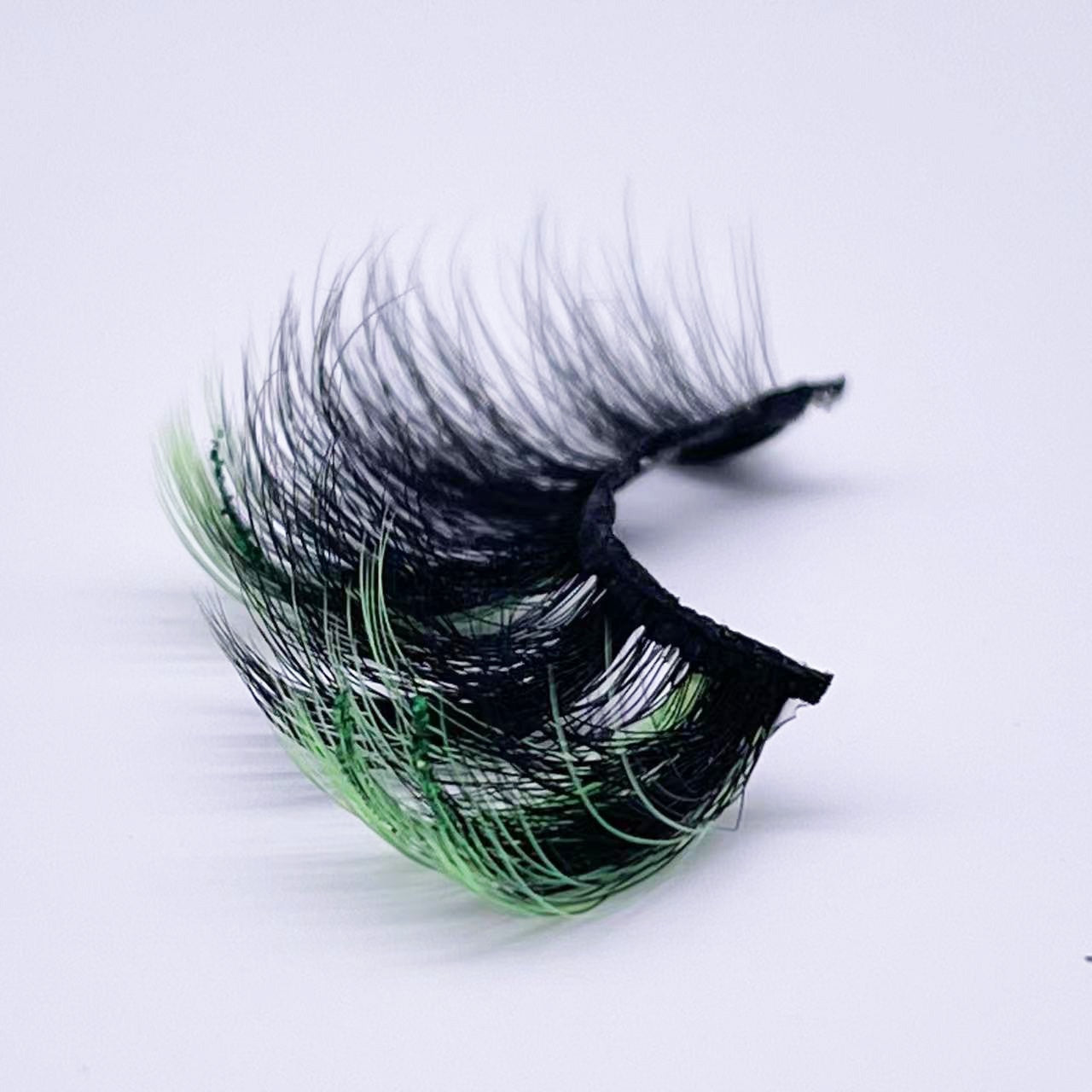 Glitter ombre Colored Lashes 20MM Mink Lashes Dramatic Colorful Natural Eyelashes Extension Fake Eyelashes
