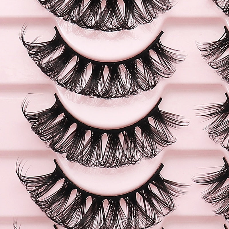 Fluffy Mink Lashes Russian Strip Lashes False Eyelashes Russian Volume Lashes