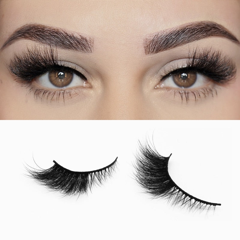 Mink Eyelashes 3D Curl Winged Natural Handmade Realistic Messy End Eye Elongated Thick False Eyelashes Soft Fake Eyelashes