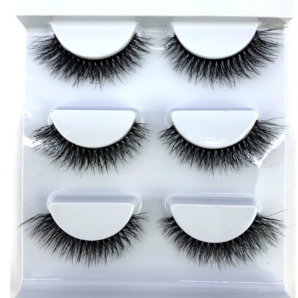 5 pairs Mink Eyelashes Clear Band Eye Lashes Crisscross Transparent Band False Eyelashes Handmade Dramatic Lashes Upper Lash