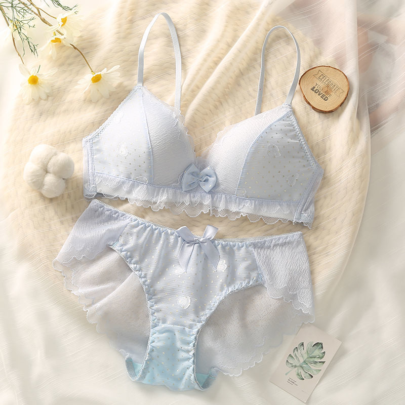 Sexy Bra Briefs Push Up Lace Bra For Women Cotton Top A B Cup Lace Brassiere Sets Wireless Bralette Underwear Bra And Panties