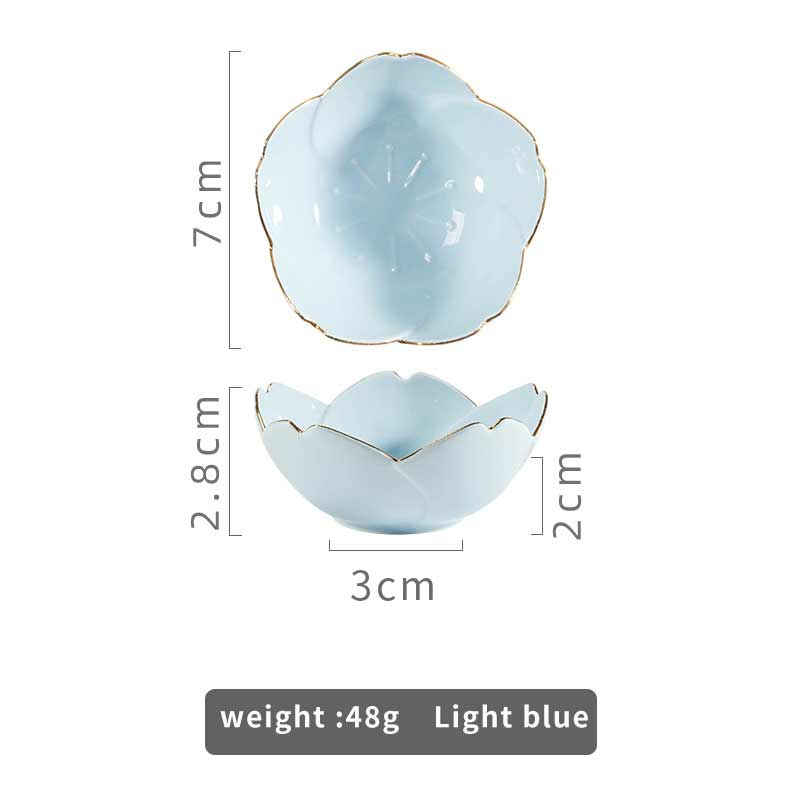 Japanese Sakura Ceramic Dish Cherry Blossom Kawaii Plate Sauce Dish Flower Bowl Sauce Vinegar Dishes