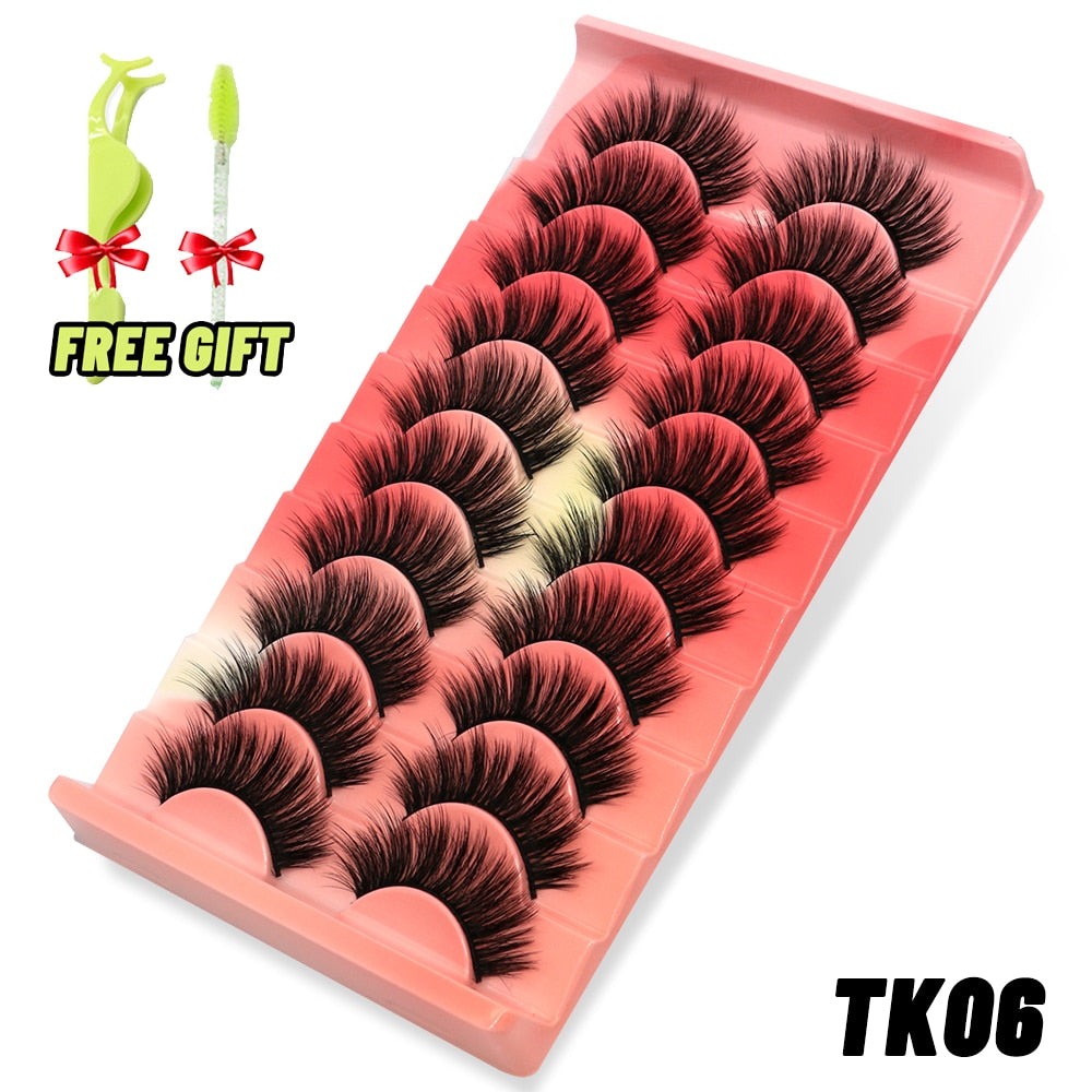 Dramatic False Eyelashes Cosplay 5/10 Pair 3D Mink Eyelashes Natural False Eyelashes