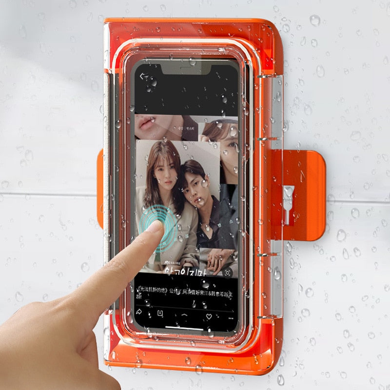 Shower Phone Box Waterproof Case Seal Protection Touch Screen Mobile Holder All Covered Handsfree Gadget Bathroom Organizer
