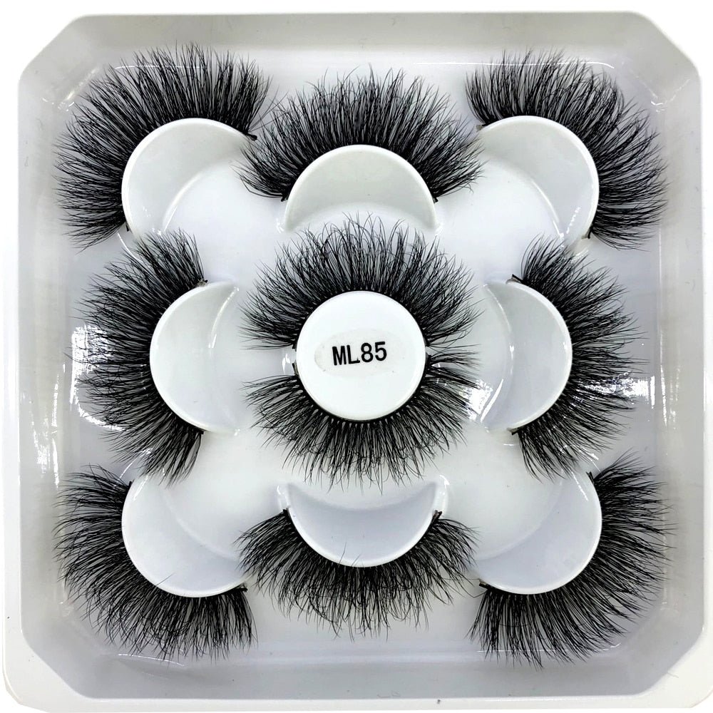 5 pairs 8-25mm natural 3D false eyelashes fake lashes Mink Lashes extension