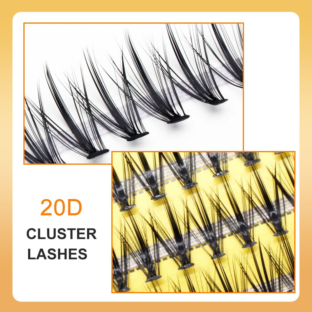 Fluffy 40D Eyelash Extension Mega Thick Natural Long Volume Effect Faux Lahses Bunche Individual