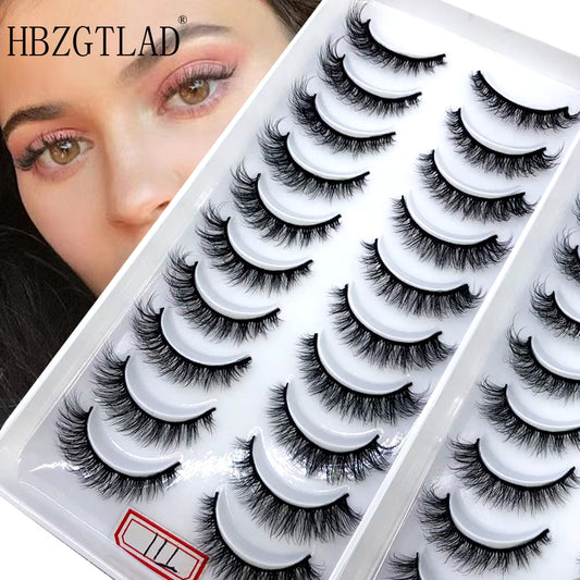 Short lashes 10 Pairs 3D Mink Lashes Natural Eyelash Dramatic False Eyelashes Faux Cils Fake Eyelash Extension maquiagem