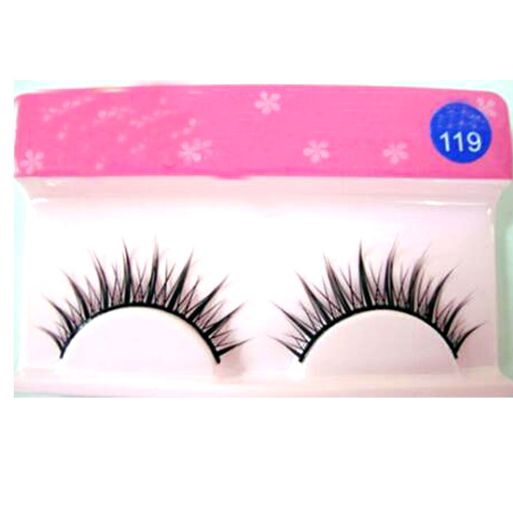 White Eyelashes Cosplay Makeup Natural Long Cross Strip False Eye Lashes