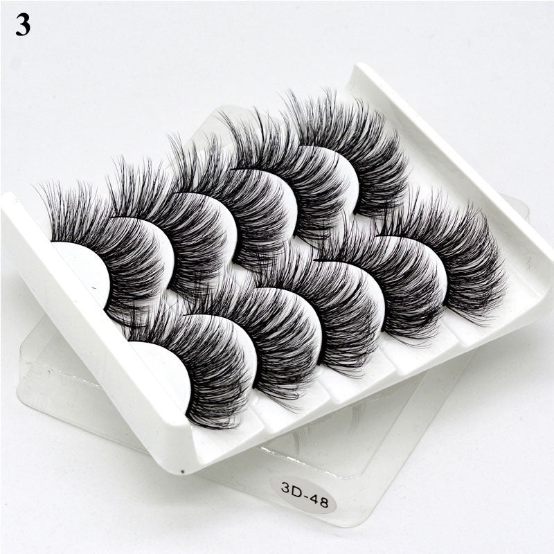 5 pairs set Cos cross false eyelashes Lash Extension 3D Japanese Fairy Little Devil Cosplay