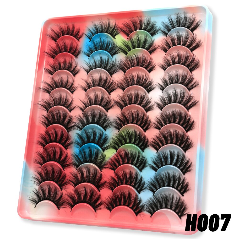 20 pairs Eyelashes Natural False Lashes 3D Manga Lashes y2k Winged Natural Realistic Cat Eye Eyelash Extension