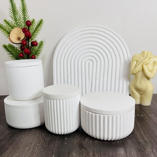Storage Boxes with Lids Silicone Molds Ornaments Jars Bottles Gypsum Concrete Mold Resin Mold DIY Candle Cup Mold Flowerpot Mold