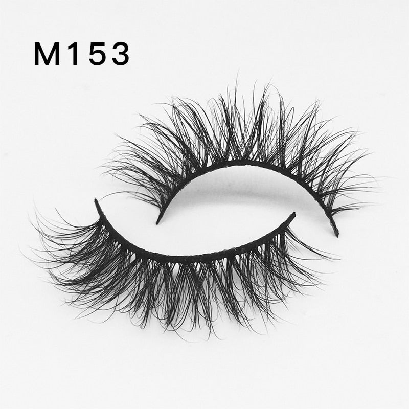Handmade Mink Eyelashes 3D Curl Winged Natural Realistic Messy End Eye Elongated Thick False Eyelashes Soft Fake Eyelashes