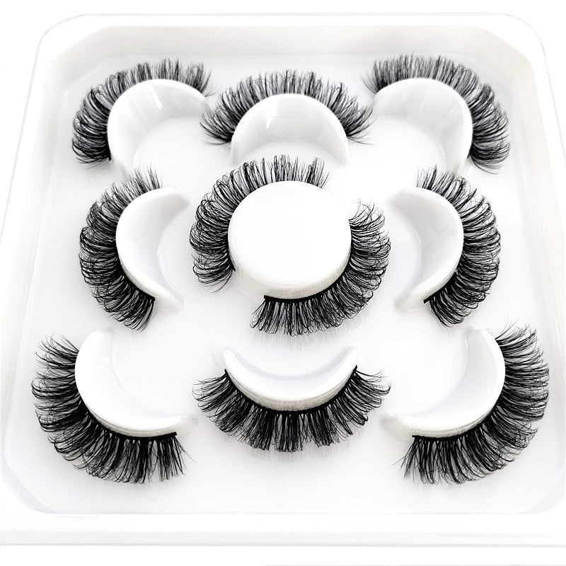 DD Curl 10-23mm Lashes 3D Mink Eyelashes Reusable Fluffy Strip Lashes eyelashes extensions