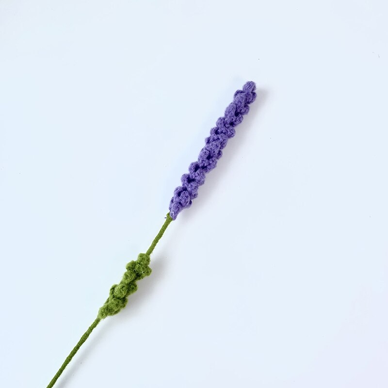1pcs Hand-Knitted Flower Daisy Flower Lavender Sunflower Knitting Flower Knit Home Decor