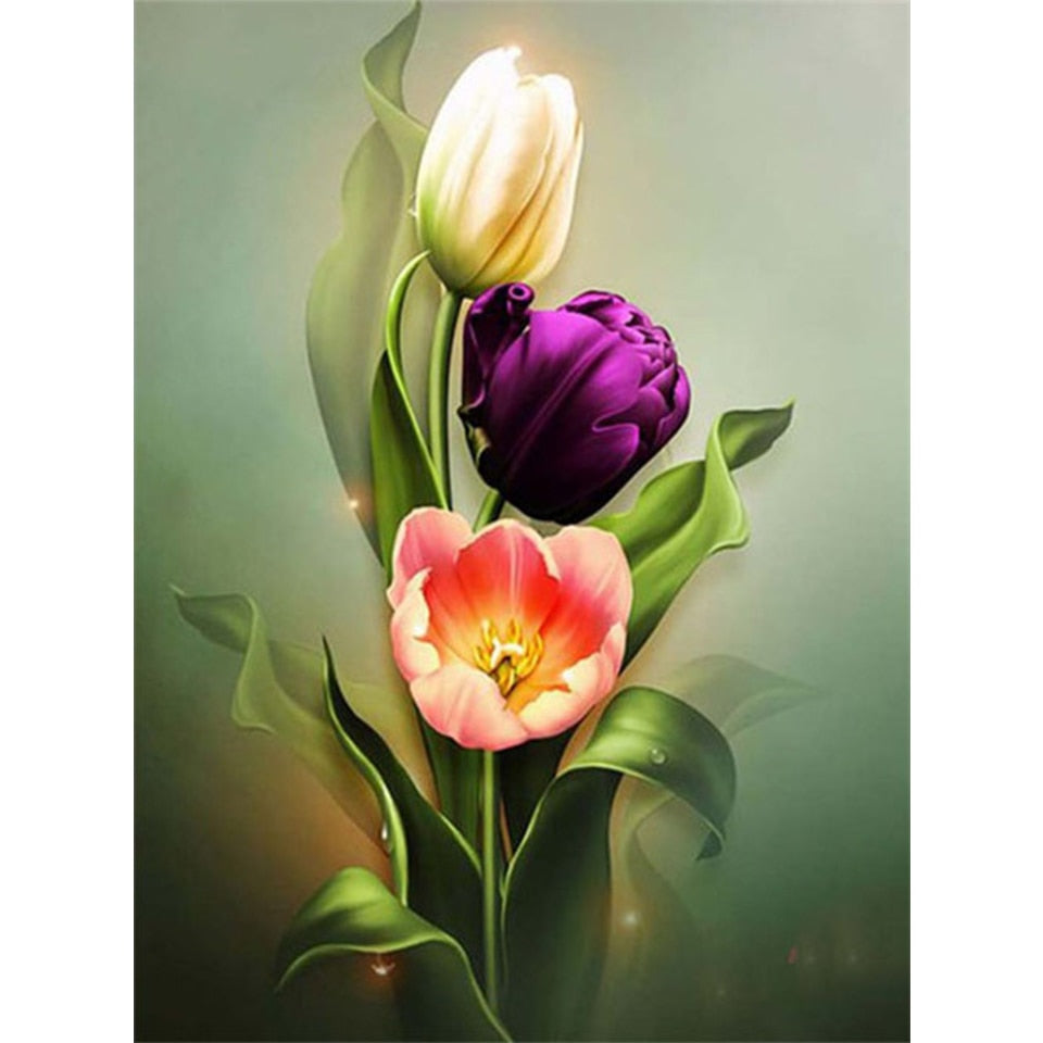 Diamond painting 5D Flower Diamond Mosaic Full Round Diamond  Embroidery DIY Rhinestone Cross stitch Home Decor Diamond painting