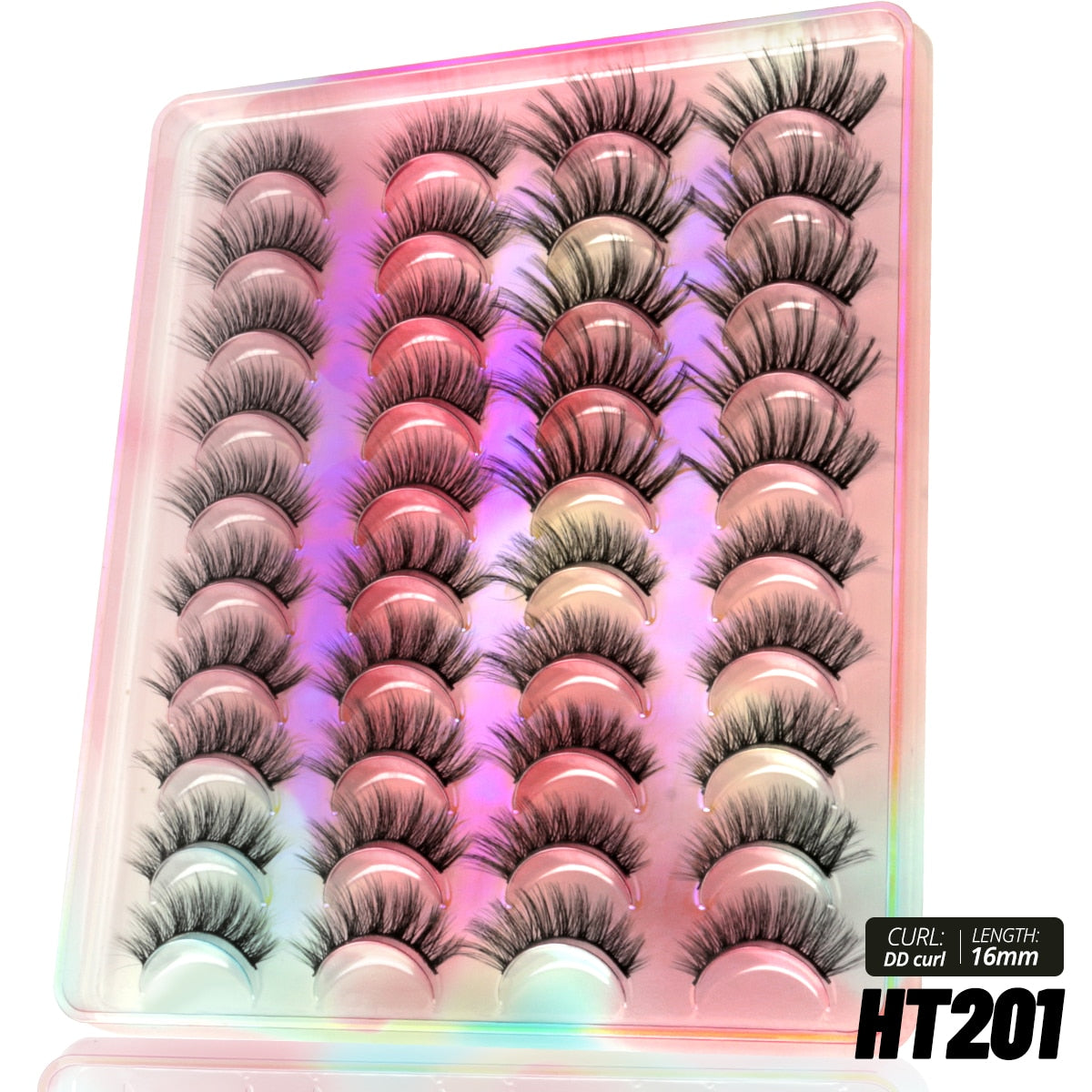 20 pairs Eyelashes Natural False Lashes 3D Manga Lashes y2k Winged Natural Realistic Cat Eye Eyelash Extension