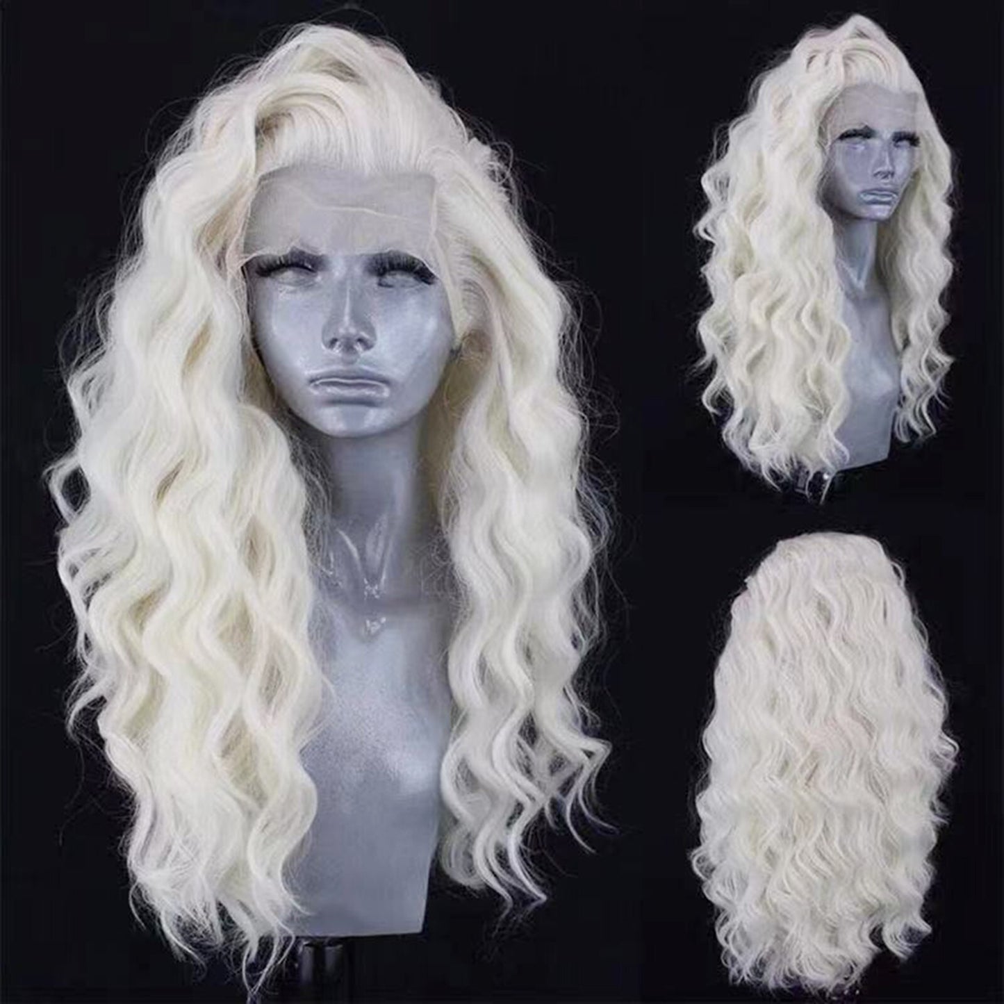 Synthetic Lace Front Wig Body Wave Blue Wig for Women Natural Hairline Black Wigs Daily Use Cosplay Wig