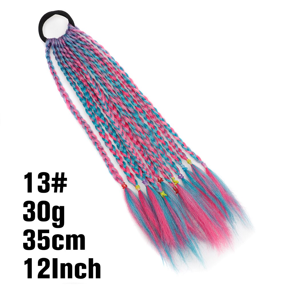 Synthetic Heat Resistant Braided Fishtail Fishbone Drawstring Ponytail Hairpiece Blonde Hair Extensions For Woman