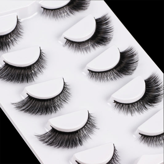 Handmade False Eyelashes 3D Mink Natural Messy End Eye Elongated Thick False Eyelashes False Eyelashes