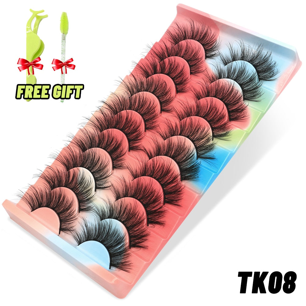 Dramatic False Eyelashes Cosplay 5/10 Pair 3D Mink Eyelashes Natural False Eyelashes
