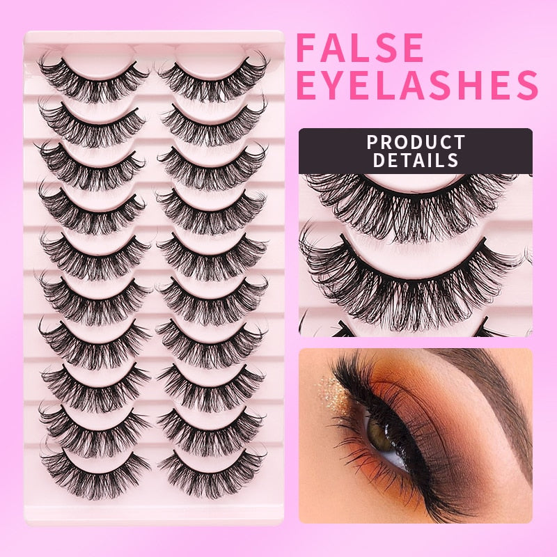 Fluffy Mink Lashes Russian Strip Lashes False Eyelashes Russian Volume Lashes