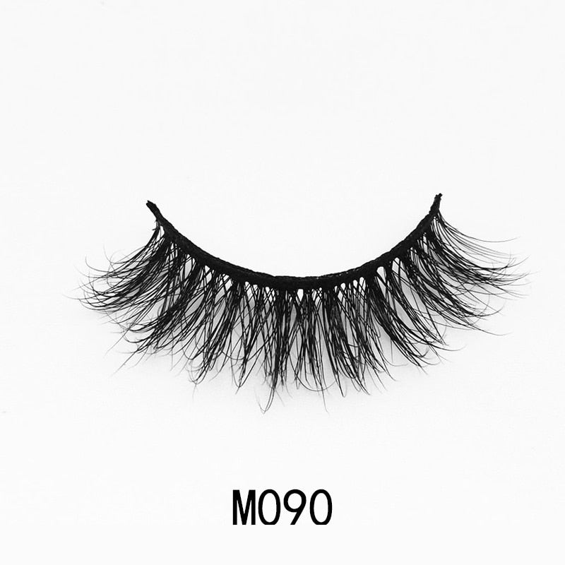 Handmade Mink Eyelashes 3D Curl Winged Natural Realistic Messy End Eye Elongated Thick False Eyelashes Soft Fake Eyelashes
