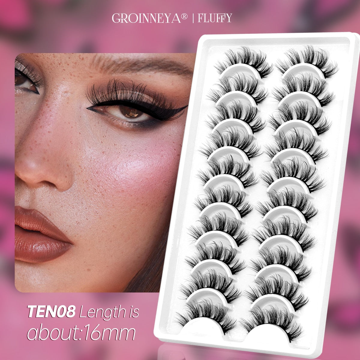 10 Pairs Natural False Eyelashes Fake Lashes Long 3d Mink Lashes Extension Eyelash Mink Eyelashes