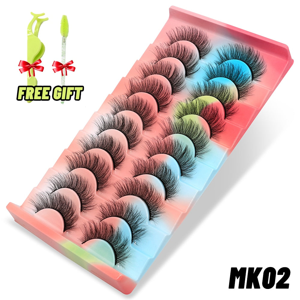 Dramatic False Eyelashes Cosplay 5/10 Pair 3D Mink Eyelashes Natural False Eyelashes