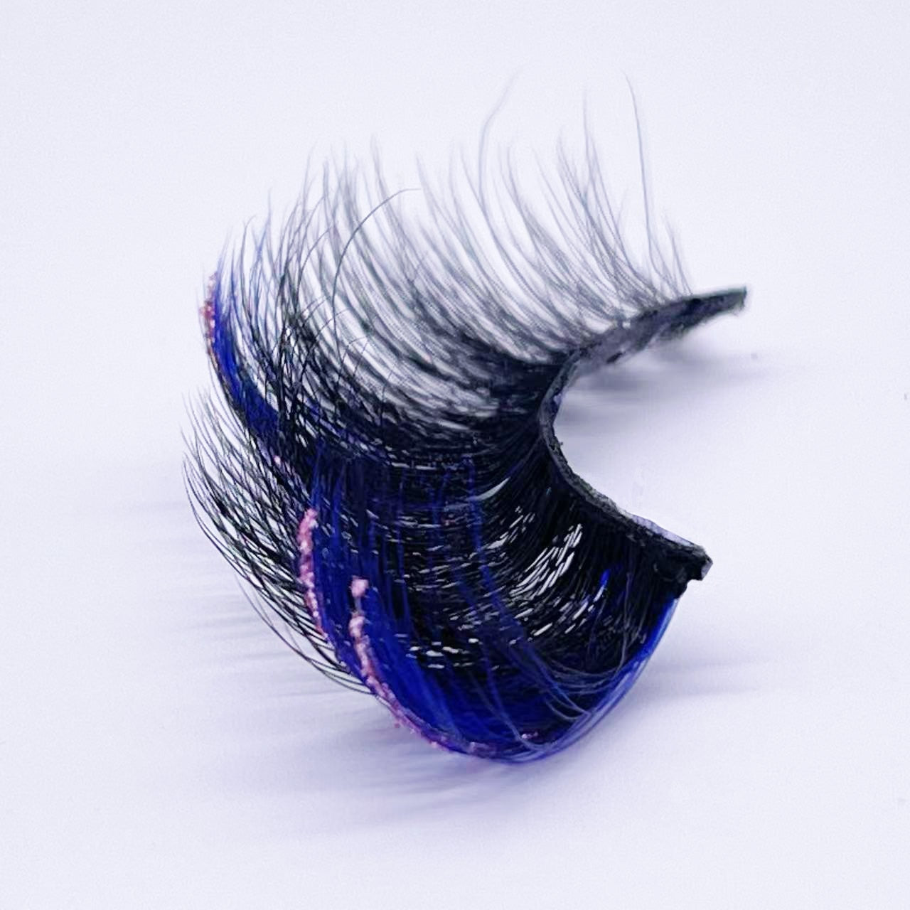 Glitter ombre Colored Lashes 20MM Mink Lashes Dramatic Colorful Natural Eyelashes Extension Fake Eyelashes