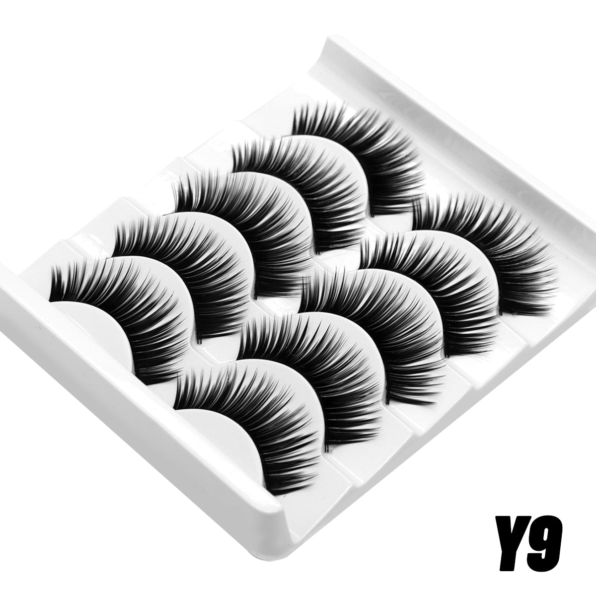 10 Pairs Natural False Eyelashes Manga Lashes 3d Faux Mink Lashes Soft Winged Natural Realistic Eyelash Extension