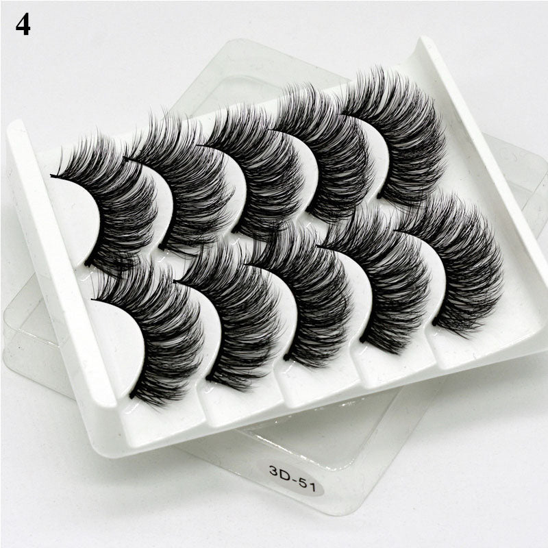 5 pairs set Cos cross false eyelashes Lash Extension 3D Japanese Fairy Little Devil Cosplay