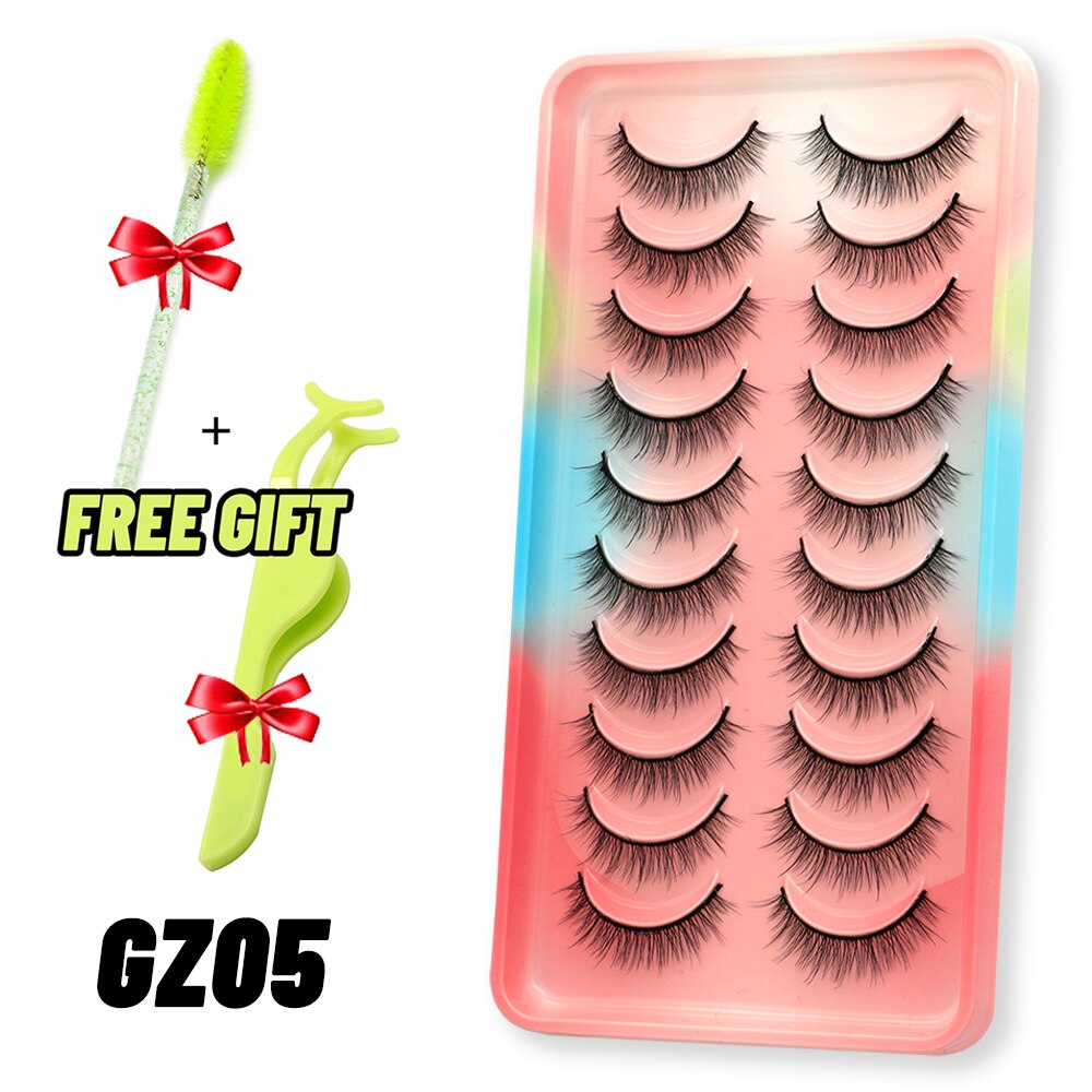 Dramatic False Eyelashes Cosplay 5/10 Pair 3D Mink Eyelashes Natural False Eyelashes