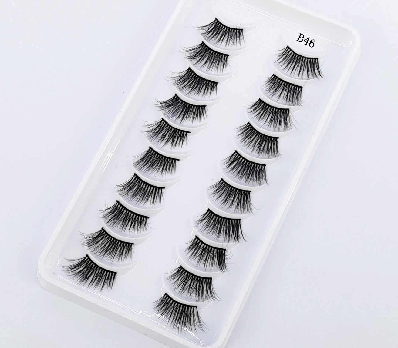 10 Pairs Crisscross Half Eye Lashes Natural False Eyelashes Handmade Faux 3D Mink Lashes Eyelash Extension