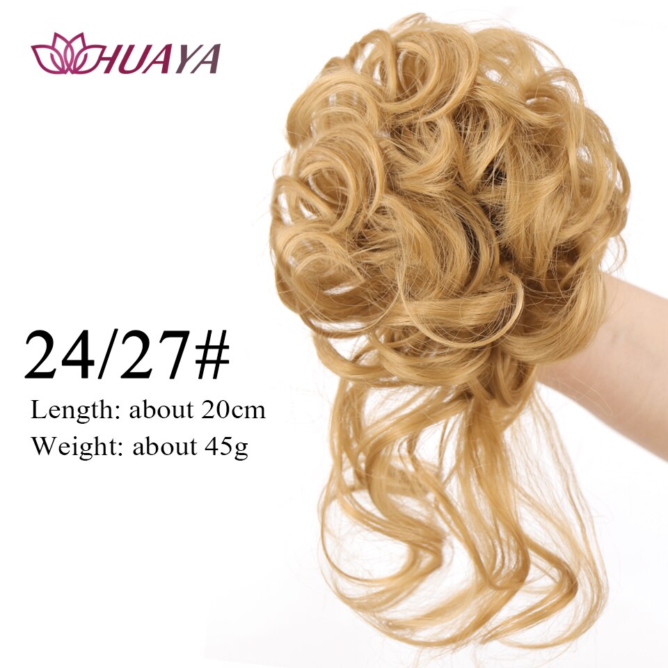 Synthetic Curly Donut Chignon With Elastic Band Scrunchies Messy Hair Bun Updo Hairpieces Extensions for Women