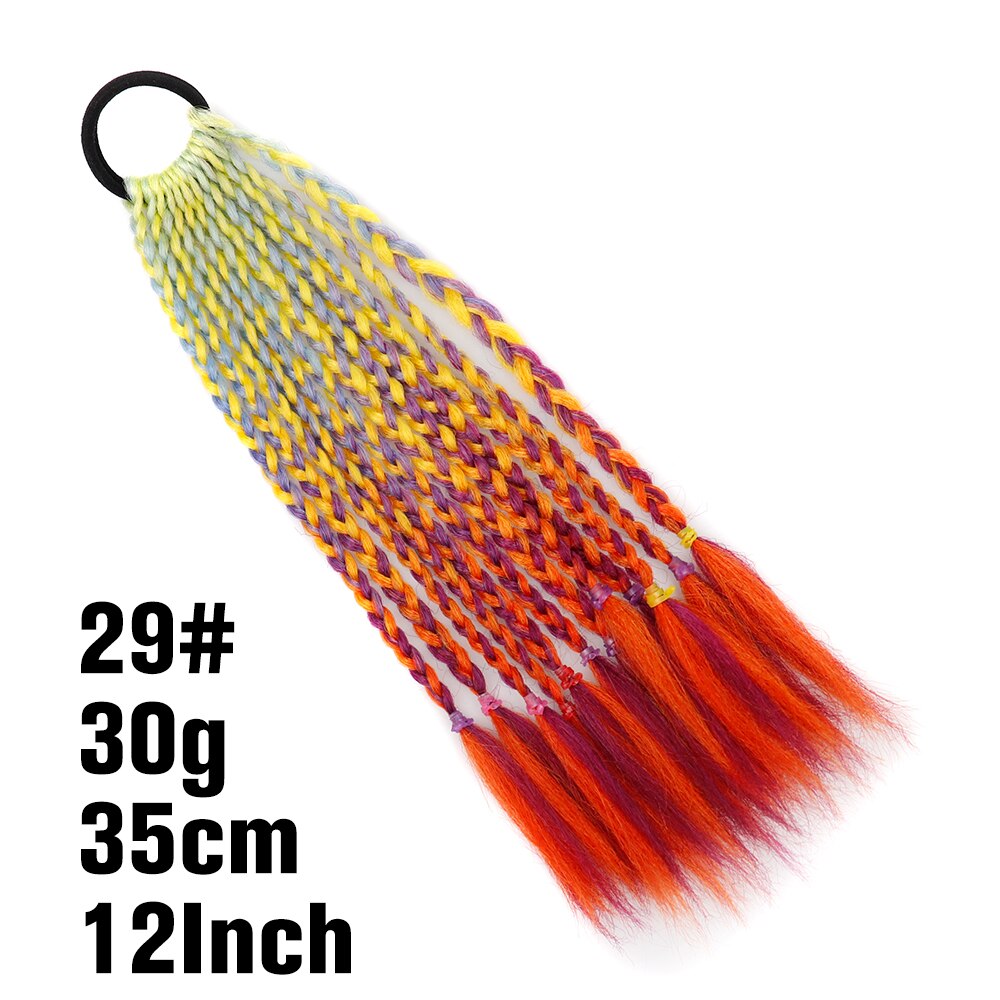 Synthetic Heat Resistant Braided Fishtail Fishbone Drawstring Ponytail Hairpiece Blonde Hair Extensions For Woman