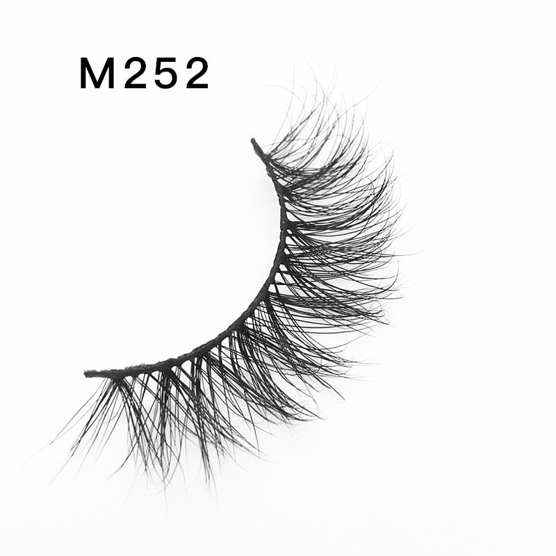 Handmade Mink Eyelashes 3D Curl Winged Natural Realistic Messy End Eye Elongated Thick False Eyelashes Soft Fake Eyelashes