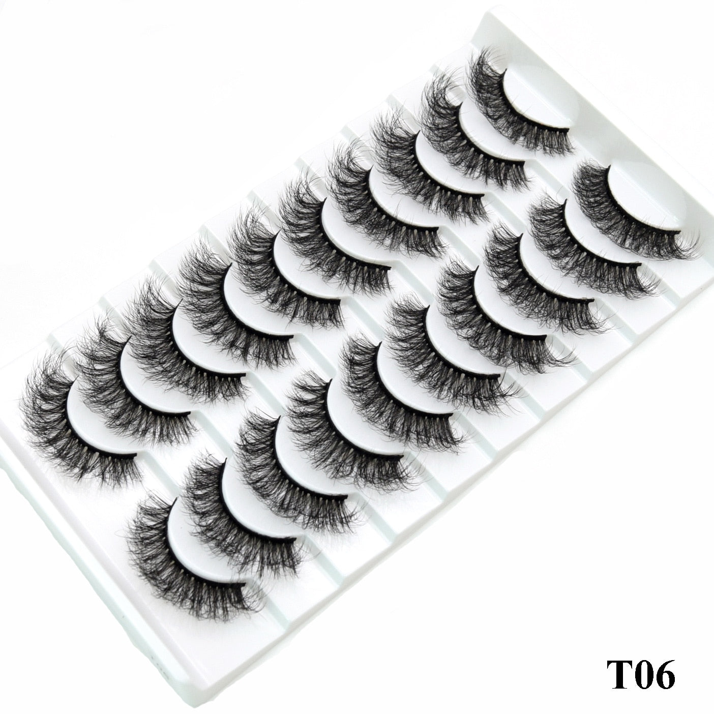 5paris/10pairs Faux Mink Eyelashes Make Up False Cils Hand Made Fake Eyelashes Wholesale Thick Eyelashes Extension