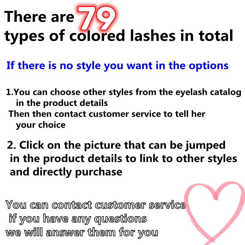 3D Mixed Color Mink Lashes Beauty Natural Individual Eyelashes Fluffy Lash Extension mix pink blue dramatic lash