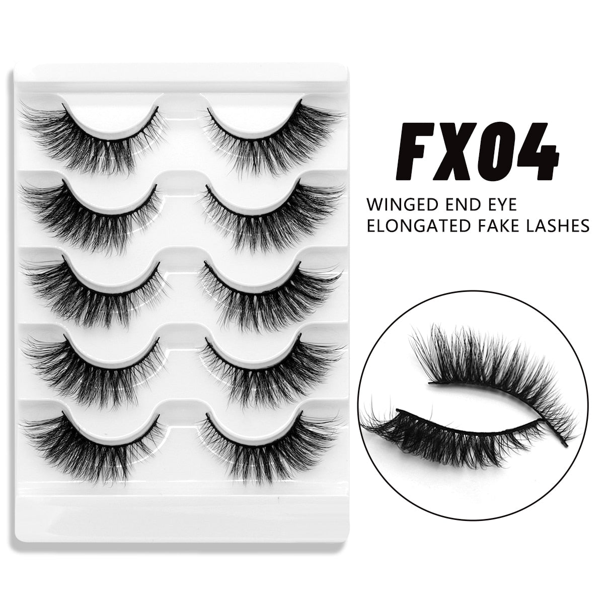 Cat Eye Lashes Faux Mink Eyelashes Natural long Full Strip Lashes Winged End Eye Elongated Fake Lashes Soft Eyelashes