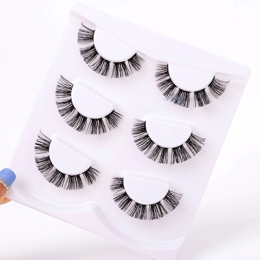 3/5Pairs Eyelash Beam Clusters Eyelash Extension DIY Individual Lashes Extension Half Segment Cluster Lashes